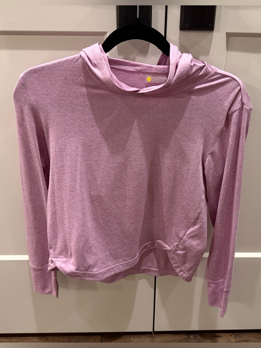 Zella Girls’ Lightweight Hooded Long-Sleeve Top, Sz 10-12